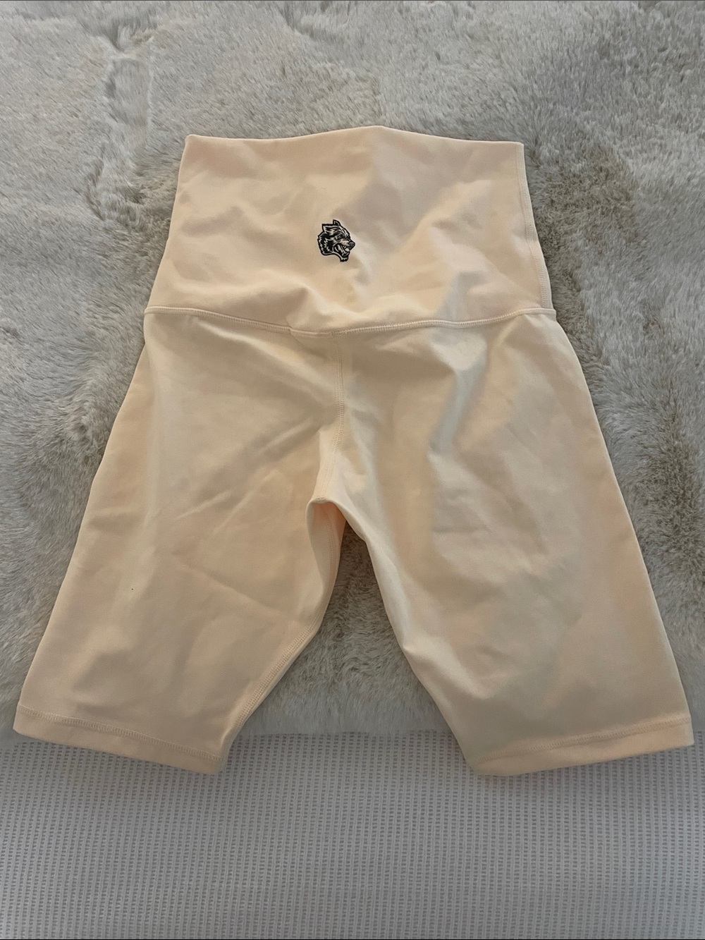 Darc Sport XS High-Waist Cream Bike Shorts